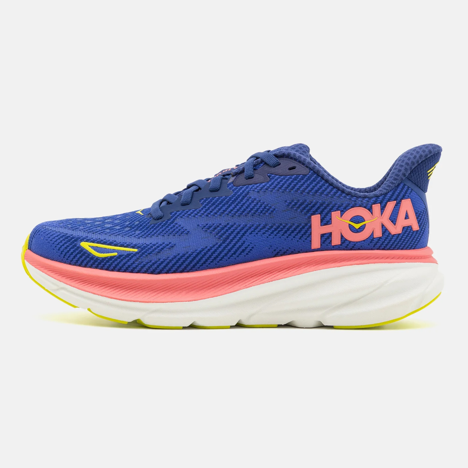 Кроссовки Clifton 9 Hoka, синий/коралловый