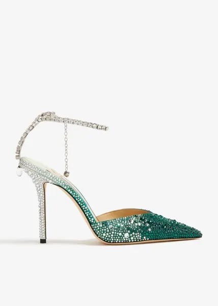 Туфли Jimmy Choo Saeda 100, зеленый