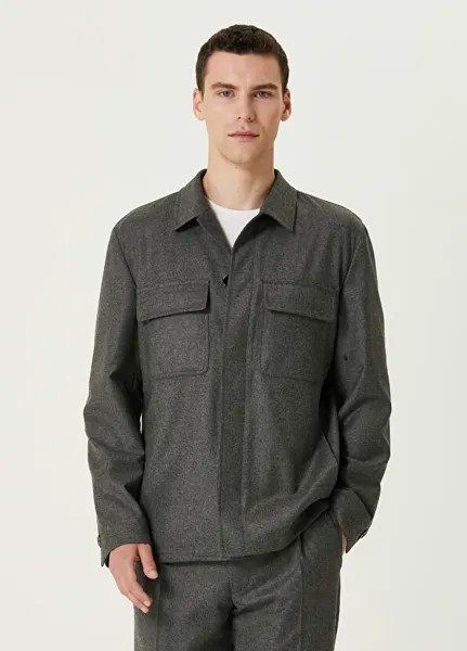 Верхняя рубашка из шерсти Lardini, серый