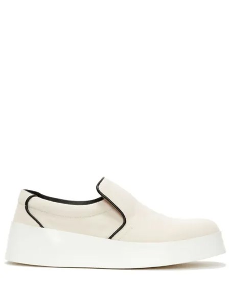 JW Anderson слипоны с контрастной подошвой, нейтральный цвет