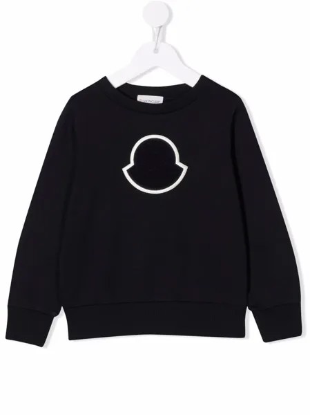 Moncler Enfant толстовка с нашивкой-логотипом