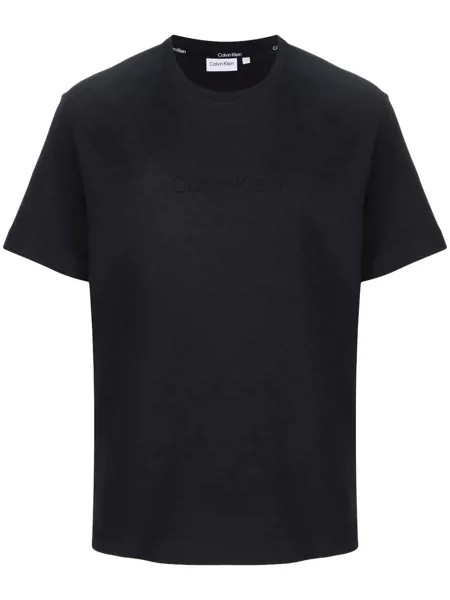Calvin Klein футболка с тисненым логотипом