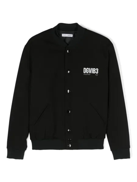 Dolce & Gabbana бомбер с принтом DGVIB3, черный