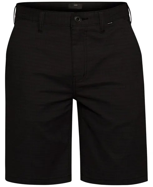 Мужские повседневные легкие эластичные шорты turner comfort walk 10,5 с застежкой на пуговицы Hurley, черный