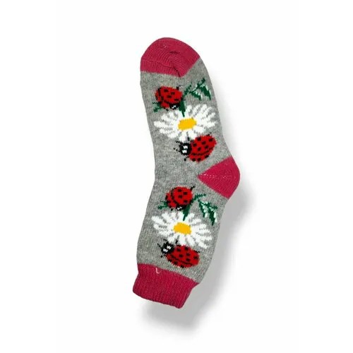 Носки Бабушкины носки, размер 35/40, зеленый, серый, красный