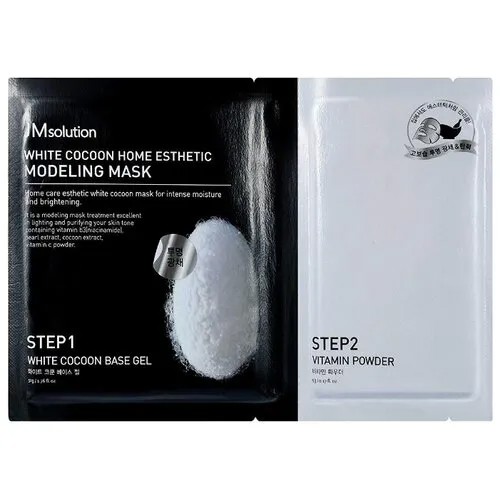 JM Solution White Cocoon Home Esthetic Modeling Mask Моделирующая маска с протеинами шелкопряда и жемчугом, 55 г