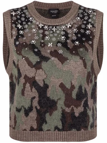 Giambattista Valli camouflage knit vest