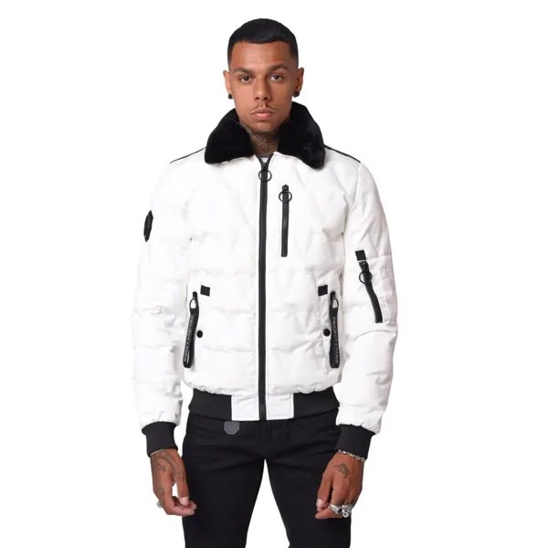 Куртка Project X Paris Quilted With Fur Collar, белый