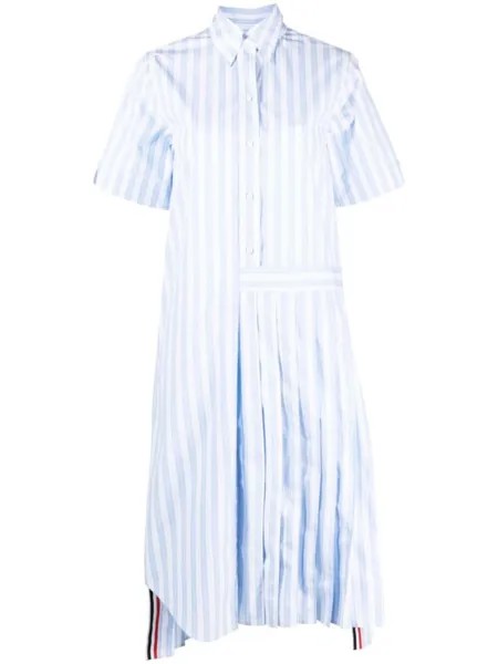 Thom Browne платье-рубашка в полоску, синий