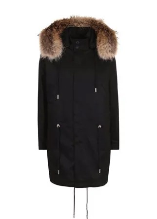 Хлопковая парка с меховым капюшоном Saint Laurent