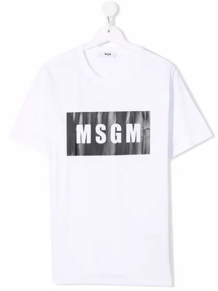 MSGM Kids футболка с логотипом