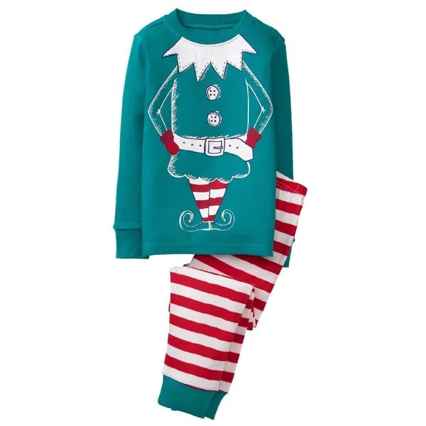 NWT Gymboree Trompe Holiday Elf Gymmies, комплект для сна, рождественские пижамы для мальчиков 8
