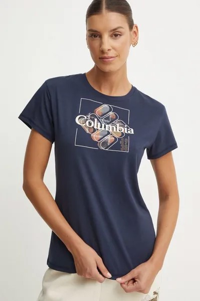 Спортивная футболка с графическим рисунком Sun Trek SS Columbia, темно-синий