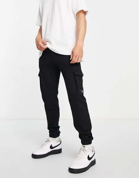 Черные спортивные брюки-карго Jack & Jones Core