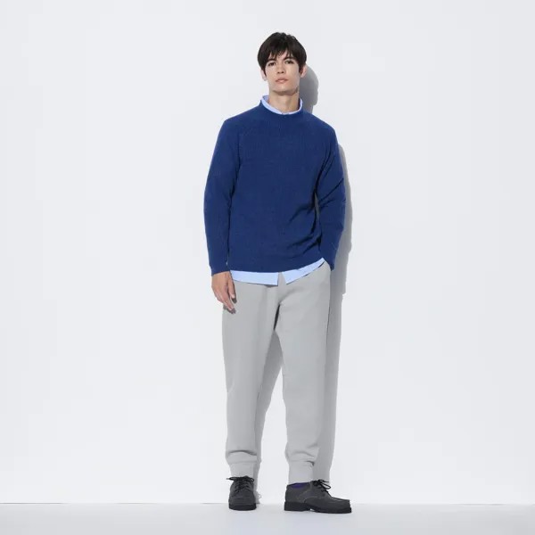 Сухие спортивные штаны стрейч (длина больше 69-75см) UNIQLO, светло-серый
