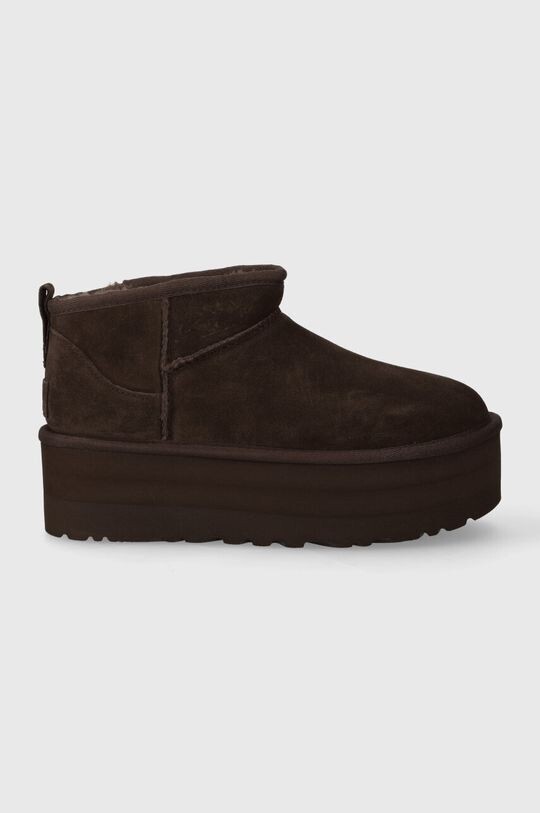 Классические замшевые зимние ботинки на платформе Ultra Mini Ugg, коричневый