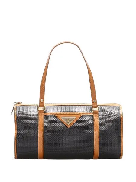 Yves Saint Laurent Pre-Owned плетеная сумка с логотипом YSL
