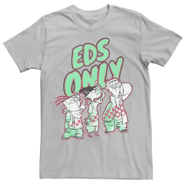 Мужская футболка Ed, Edd n Eddy Eds Only Portrait Licensed Character, серебристый