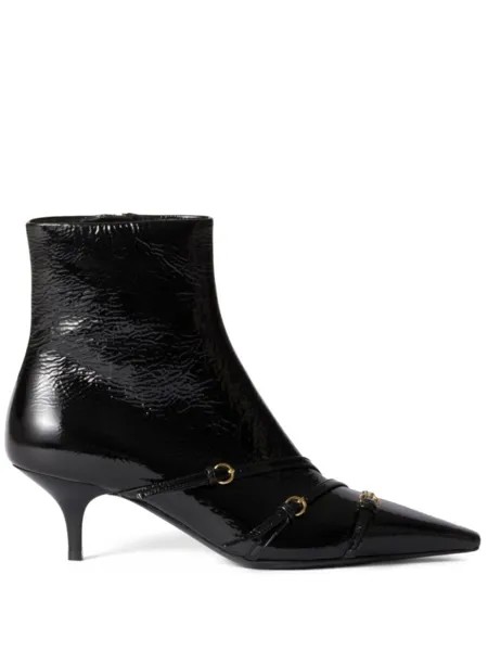 55мм кожаные сапоги Miu Miu, черный