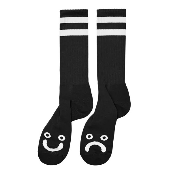 Носки POLAR SKATE Co. Happy Sad Socks - Long Black 2022