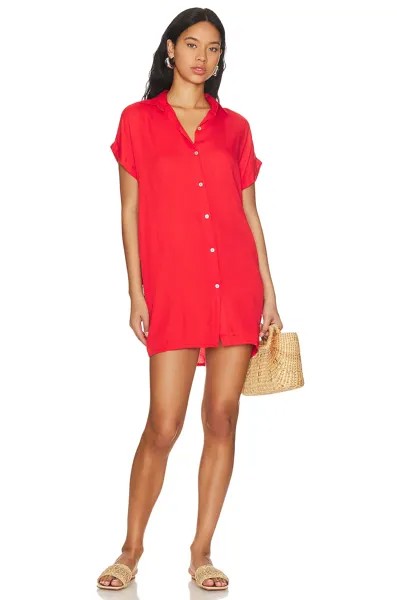 Платье мини Indah Laura Mini Shirt Dress, цвет Poppy