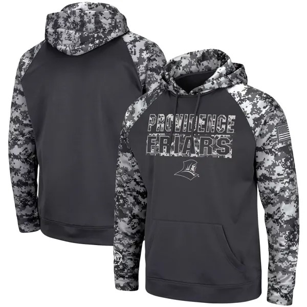 Мужской темно-серый пуловер с капюшоном Providence Friars OHT Military Appreciation с цифровым камуфляжем Colosseum
