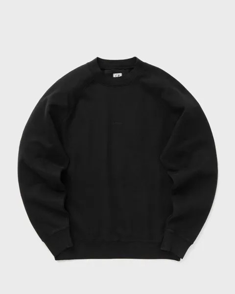 Толстовка C.P. Company Brushed And Emerized Diagonal Fleece Logo Crew Neck Sweatshirt, черный