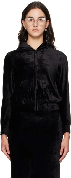 Черный худи со стразами BB Paris Balenciaga