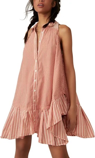 Платье Be Real Mini Free People, цвет Rust Combo