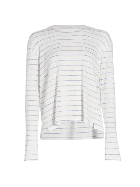 Вязаный топ в полоску с круглым вырезом rag & bone, синий