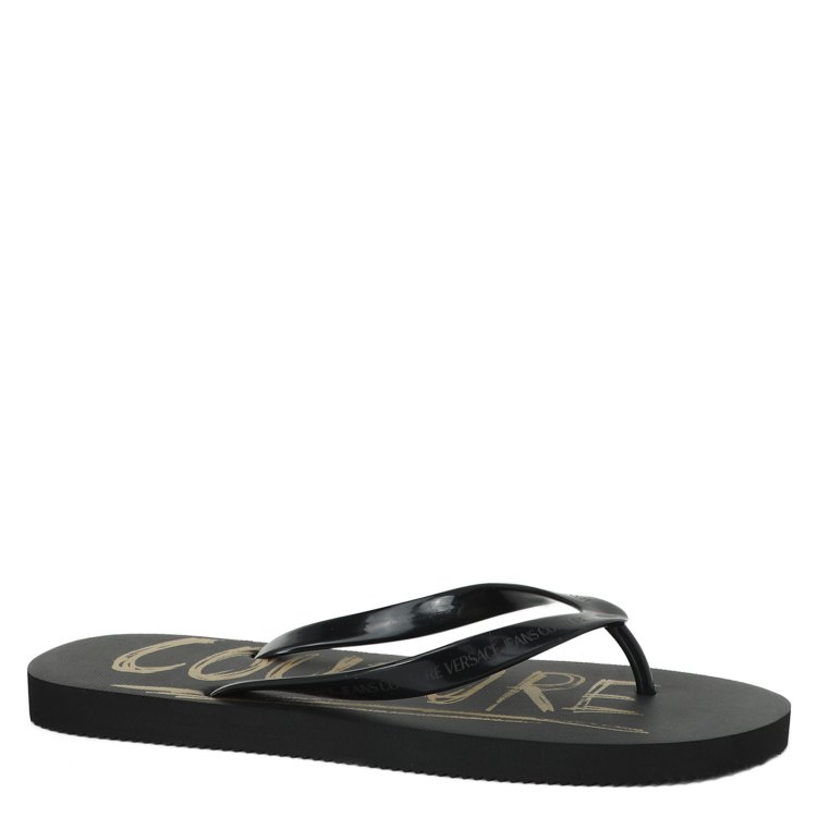 Шлепанцы мужские Versace Jeans Couture 74YA3SQ7 черные 39 EU