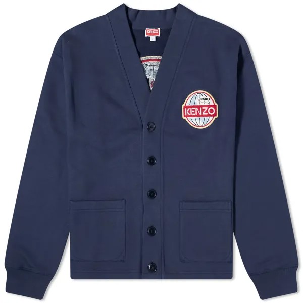 Кардиган Kenzo Globe Classic, темно-синий