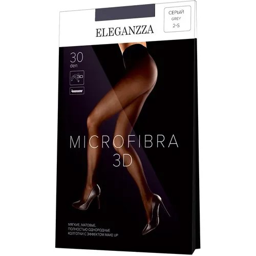 Колготки ELEGANZZA Microfibra, 30 den, размер M, серый