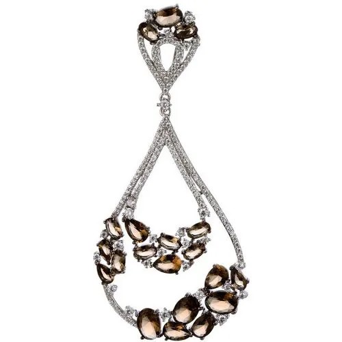 Подвеска ELEMENT47, серебро, 925 проба, циркон