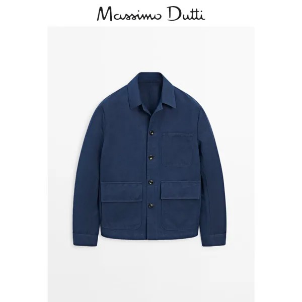 Куртка мужская Massimo Dutti с лацканами, синий