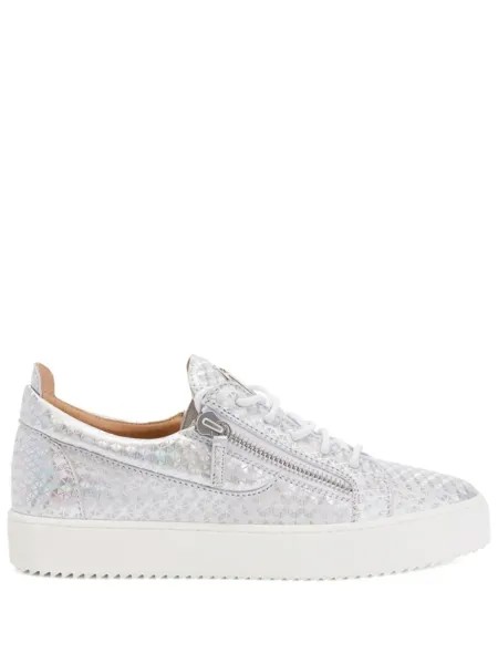 Giuseppe Zanotti кеды Frankie Kaleido, серебристый