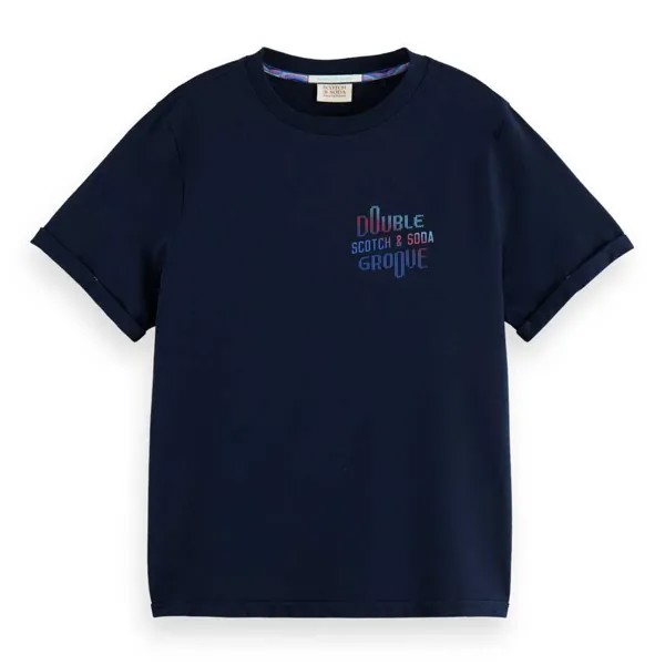 Футболка Scotch & Soda Double Groove Regular Fit, синий