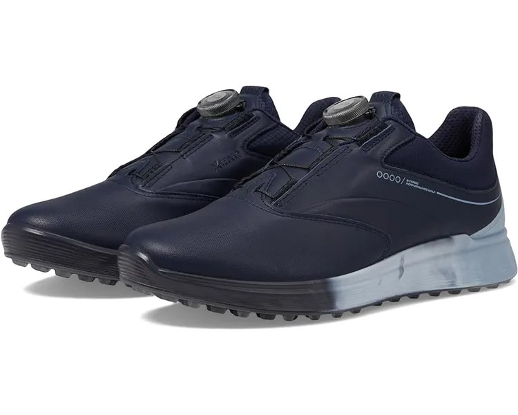 Кроссовки ECCO Golf S-Three Boa GORE-TEX Waterproof Golf Hybrid Golf Shoes, цвет Night Sky