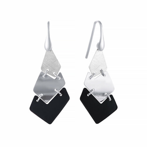 Серьги ELEMENT47, серебро, 925 проба, эмаль