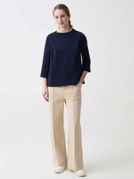 Джоггеры прямого кроя с рельефной строчкой Hybrid, цвет light beige