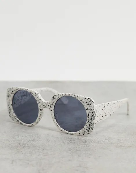 Квадратные солнцезащитные очки белого цвета AJ Morgan-Белый