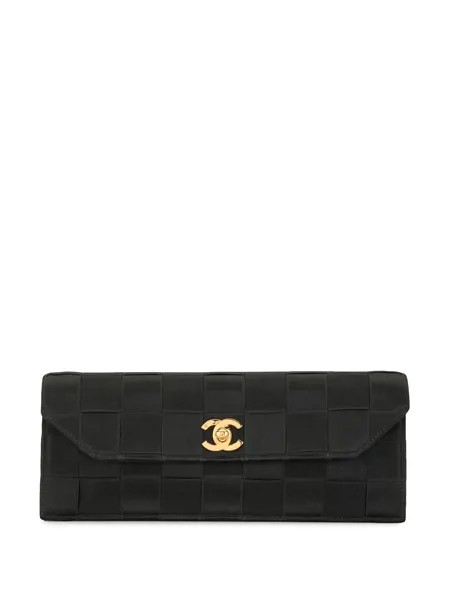 Chanel Pre-Owned плетеный клатч Chocolate Bar