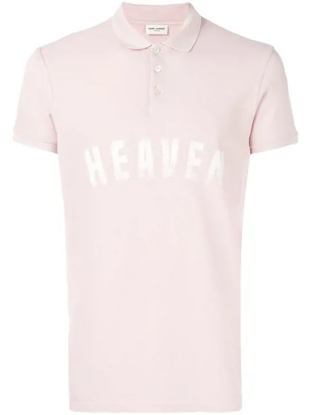 Saint Laurent рубашка-поло с принтом 'Heaven'