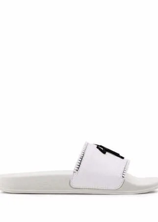 Giuseppe Zanotti шлепанцы Brett с молниями