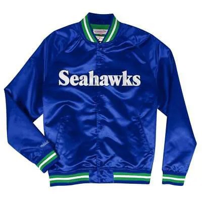 Mitchell - Ness Легкая Атласная Куртка Мужские Синие Пальто Куртки Верхняя Одежда STJKM