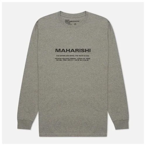 Мужской лонгслив maharishi Miltype Embroidered серый , Размер XXL