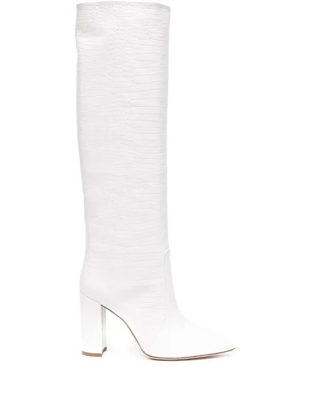 Paris Texas crocodile-embossed 100mm boots