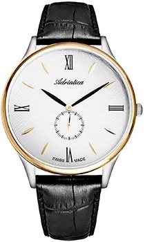 Швейцарские наручные  мужские часы Adriatica 1230.2263QXL. Коллекция Twin