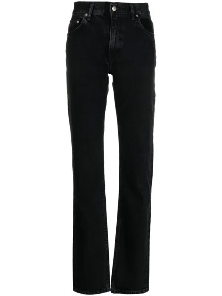 Filippa K прямые джинсы с нашивкой-логотипом, черный