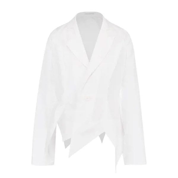 Хлопковая блуза асимметричного кроя Yohji Yamamoto